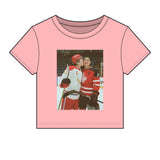 Heated Hockey Micro Rib Crop Top Baby Tee