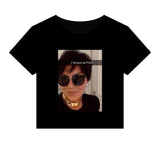 Y’all Poor Kris Micro Rib Crop Top Baby Tee