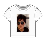 Y’all Poor Kris Micro Rib Crop Top Baby Tee