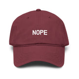 NOPE Garment Washed Baseball Cap