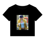 DUMP HIM Micro Rib Crop Top Baby Tee