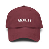 ANXIETY  Garment Washed Baseball Cap