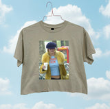 DUMP HIM Micro Rib Crop Top Baby Tee