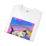 Overstimulated Cat Unisex Garment-Dyed T-shirt