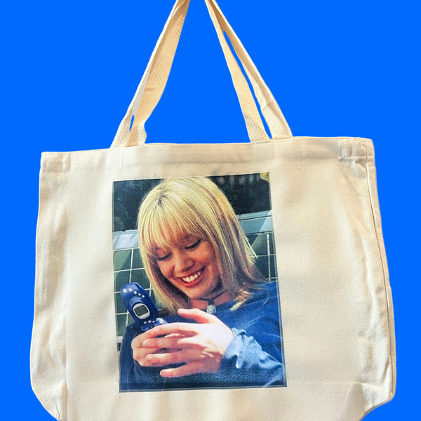 Y2K Hilary canvas tote bag, Aliens of Brooklyn