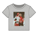 Heated Hockey Micro Rib Crop Top Baby Tee