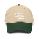 Cunt Sun Moon Rising Garment Washed Baseball Cap