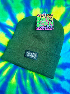 CHOOSE YOUR WORD beanie in Army Green