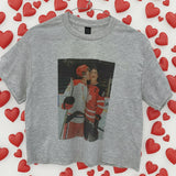 Heated Hockey Micro Rib Crop Top Baby Tee